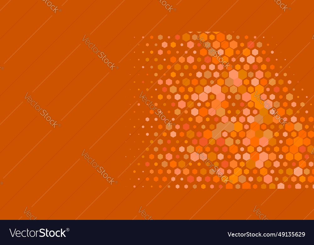 Geometric multi size hexagon with color