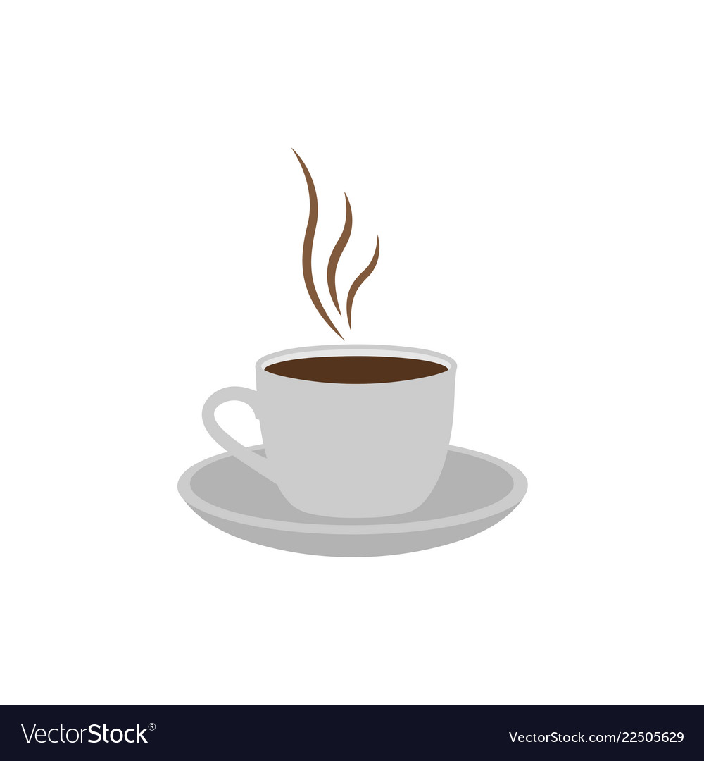 Hot coffee logo icon design template isolated