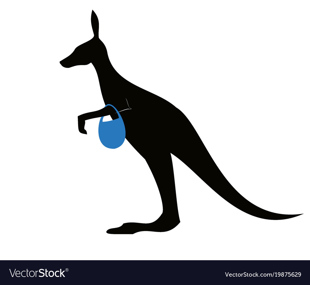 Kangaroo emblem Royalty Free Vector Image - VectorStock