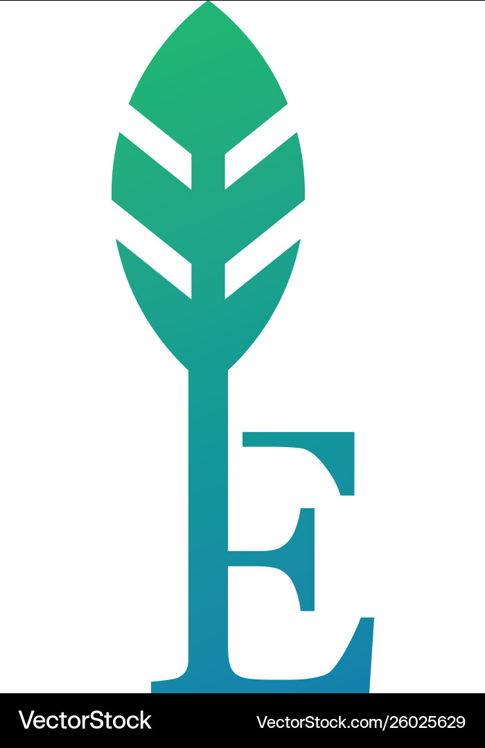 Leaf initial a logo template Royalty Free Vector Image