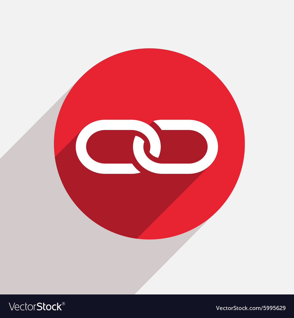 Modern chain red circle icon Royalty Free Vector Image