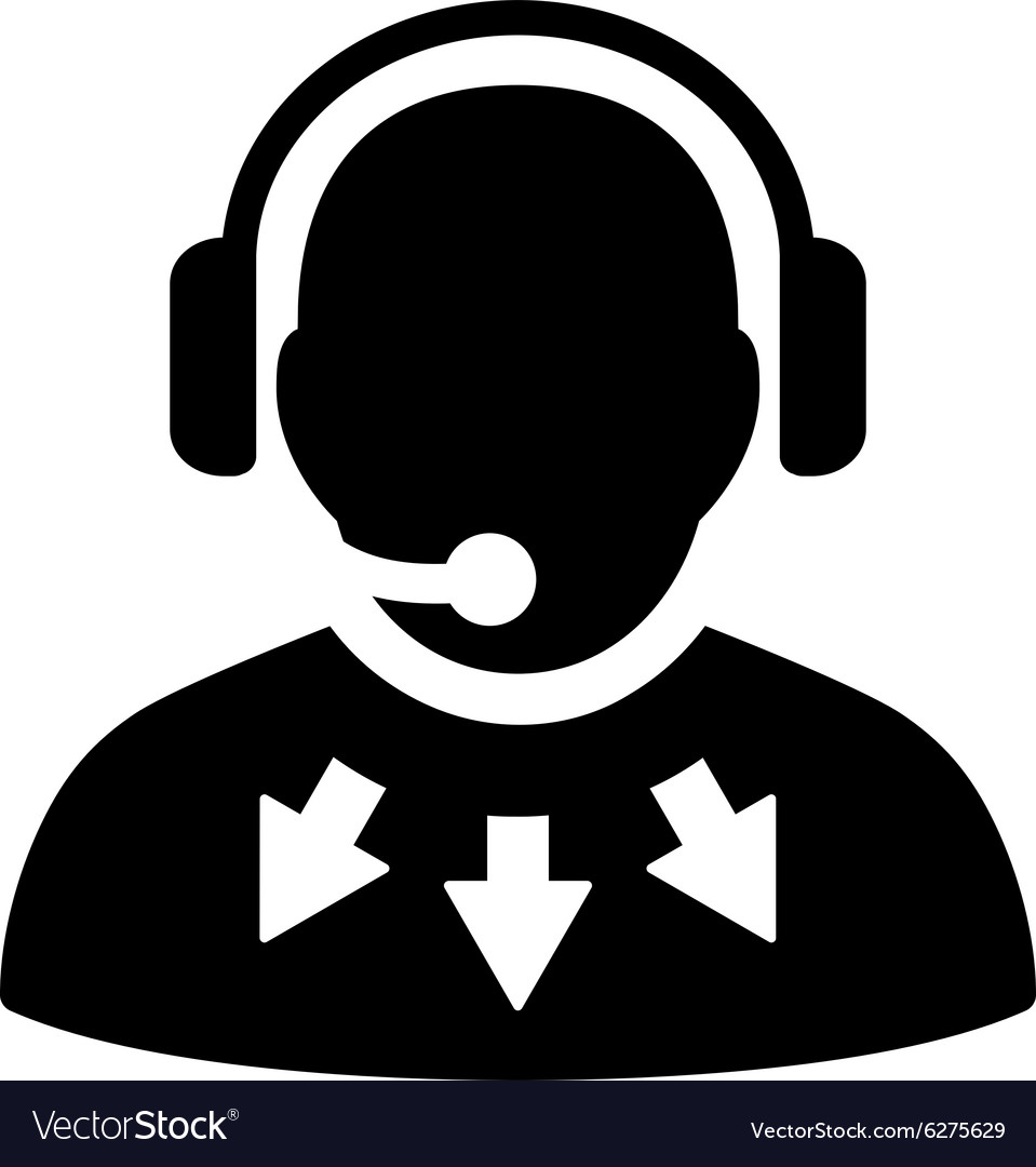 Operator message flat icon