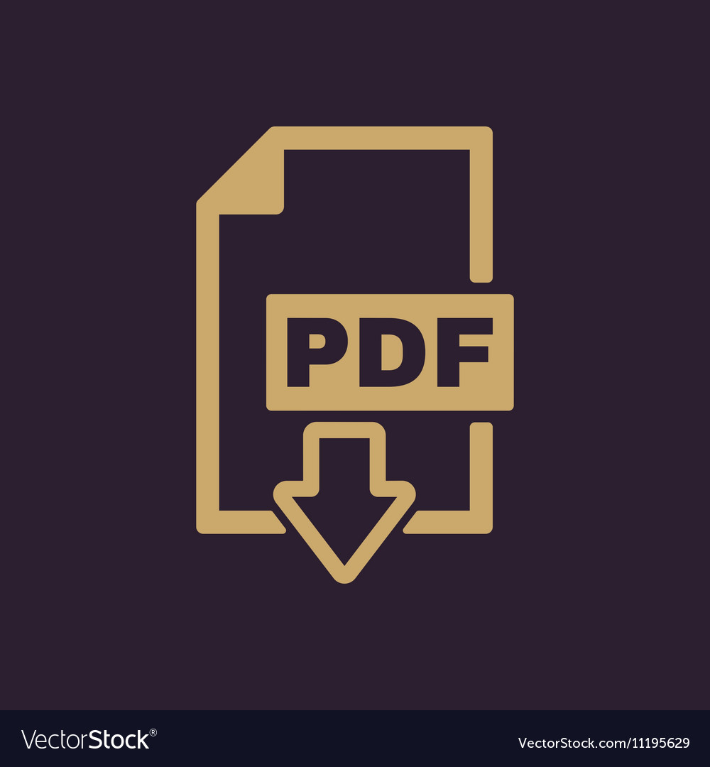 Pdf icon file format symbol flat