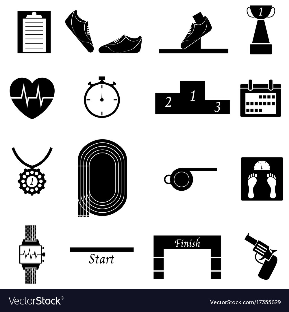 Running icon set
