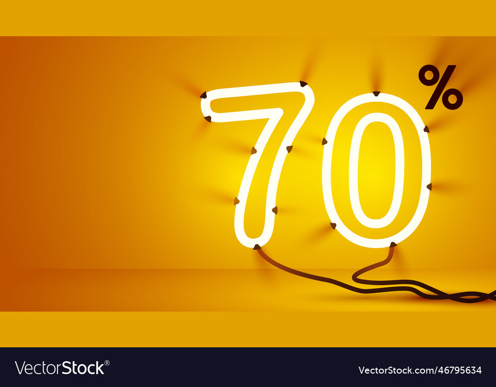 70-percent-off-discount-creative-composition-vector-image