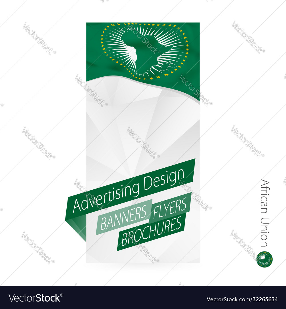 Abstract banner template for african union