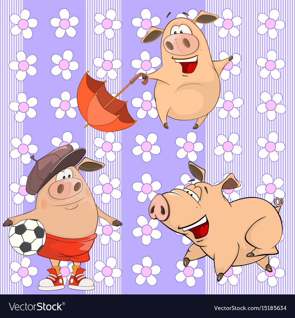 Background with pigs seamless pattern