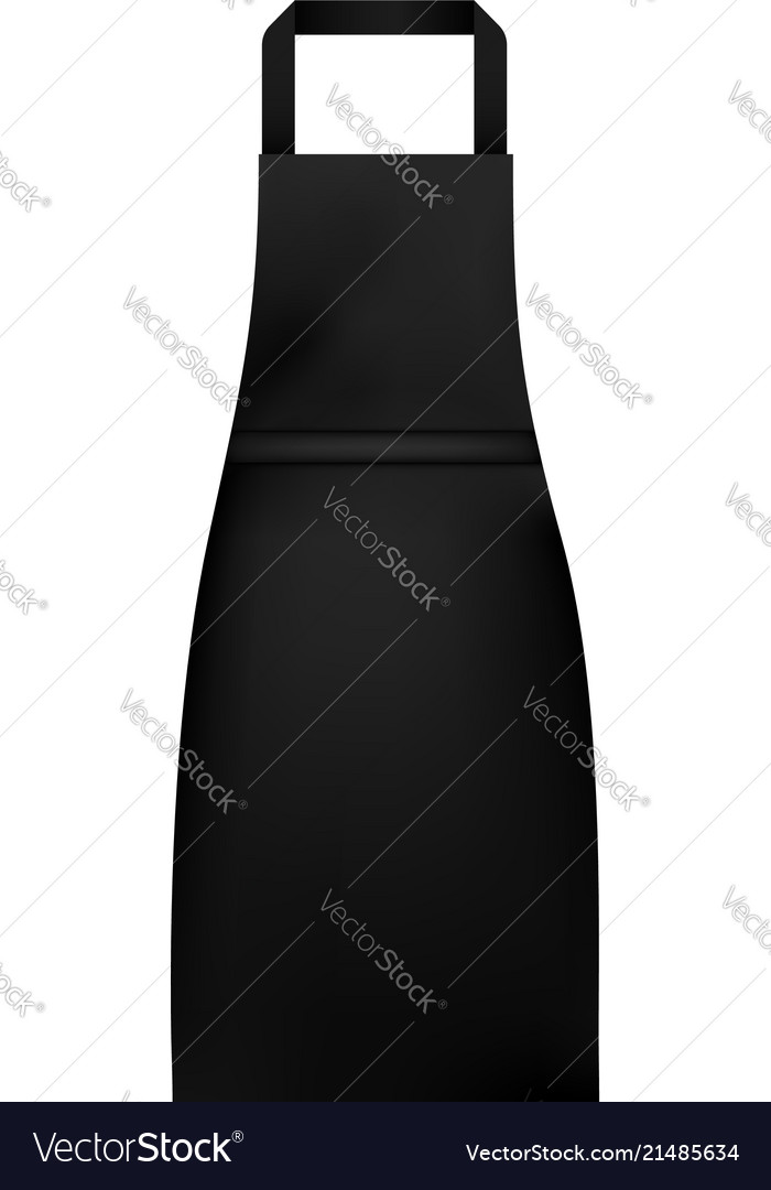 Download Black woman apron mockup realistic style Vector Image