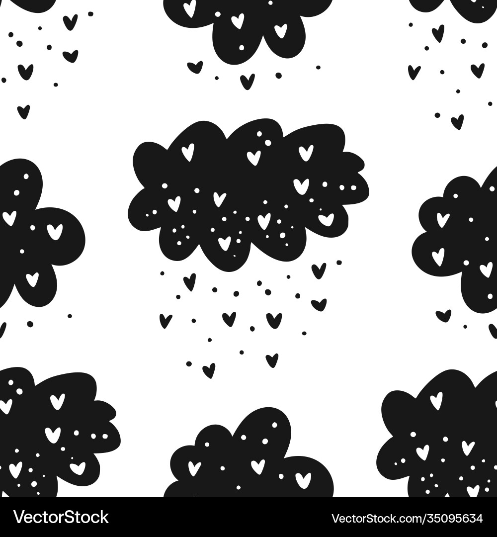 Cute seamless cloud and sky pattern Royalty Free Vector