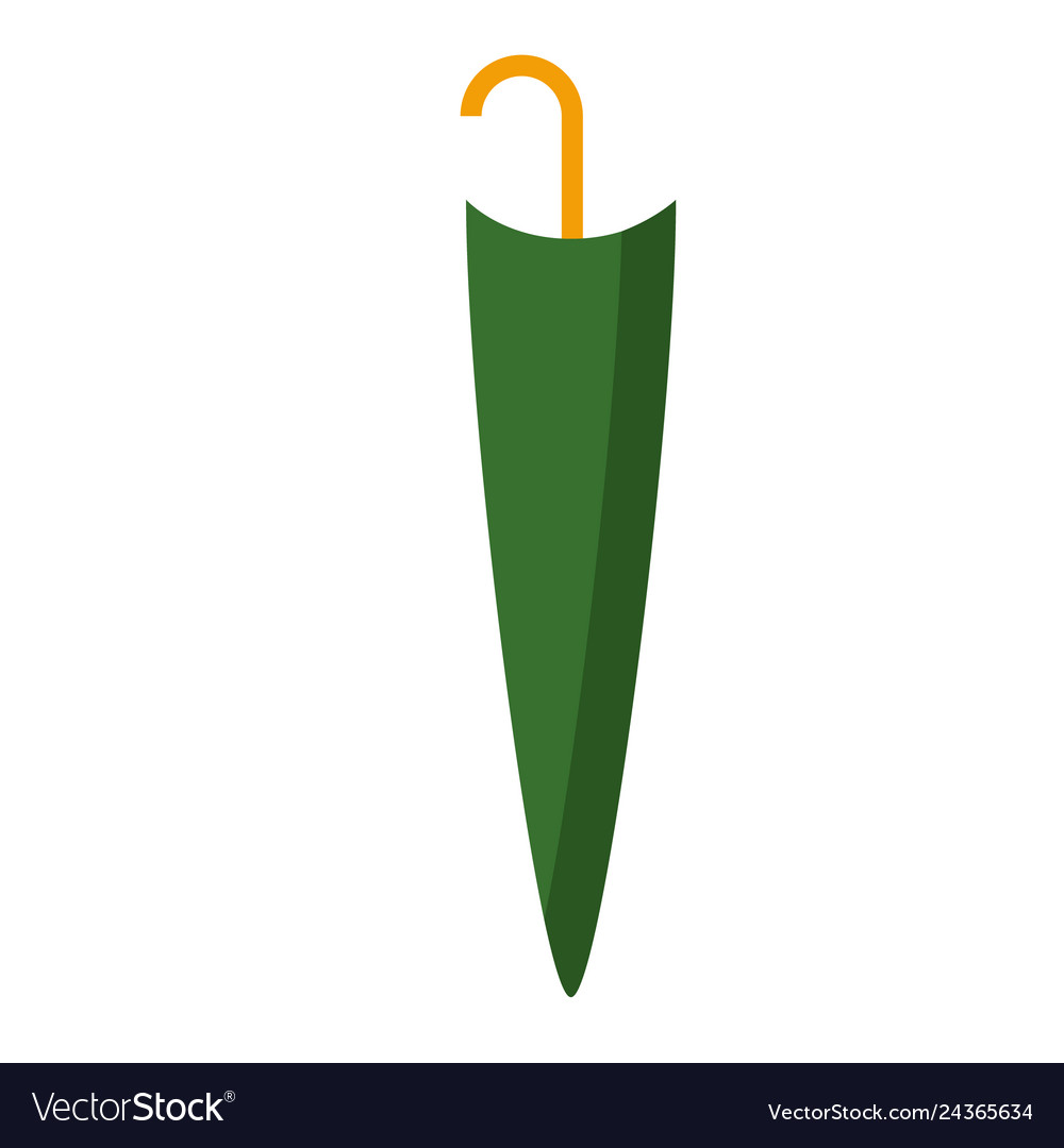 Folded umbrella flat Royalty Free Vector Image