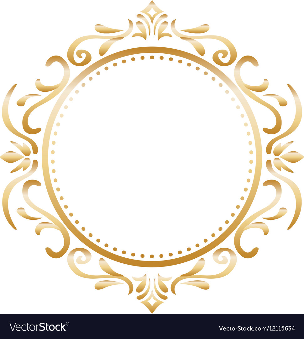 Golden ornamental insignia Royalty Free Vector Image