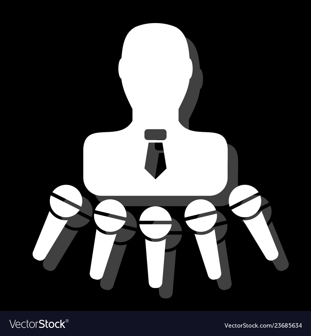 Interview icon flat Vector Image Interview icon flat