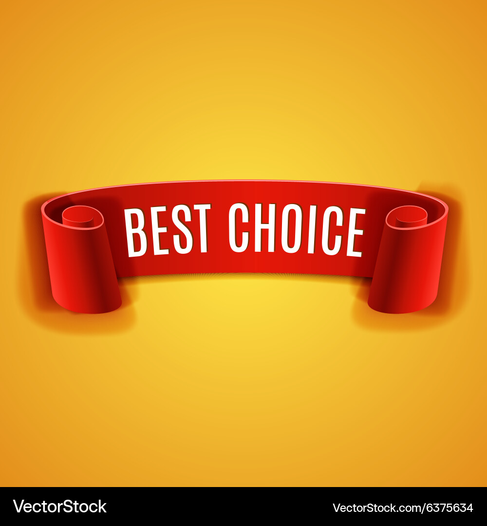 Red realistic ribbon Royalty Free Vector Image