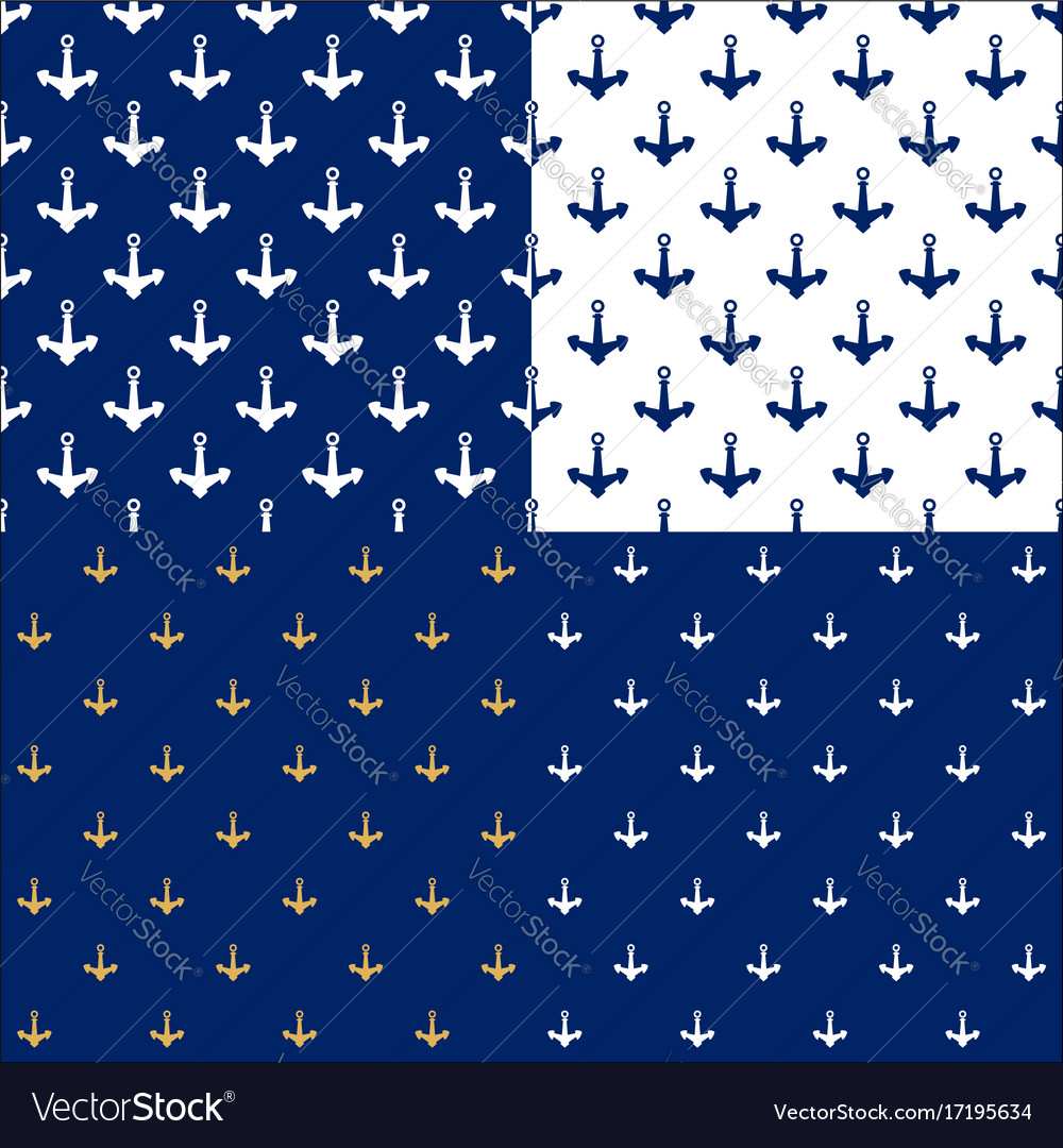 Seamless maritime pattern with anchor