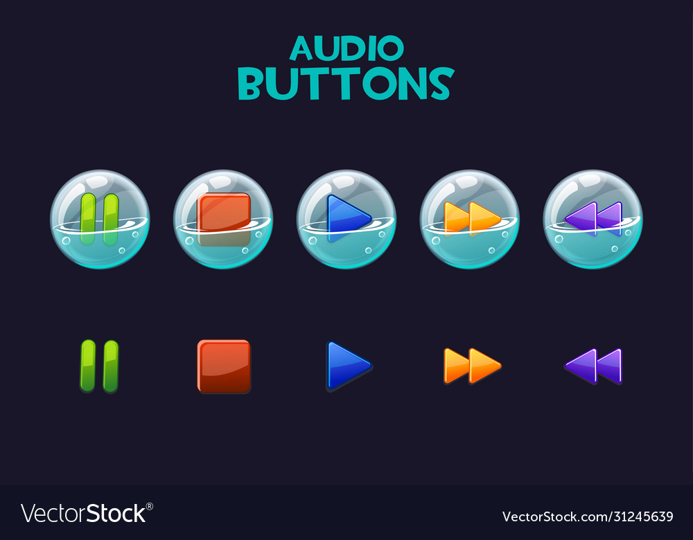 A set bright buttons in soap bubbles vector image A set bright buttons in soap bubbles
