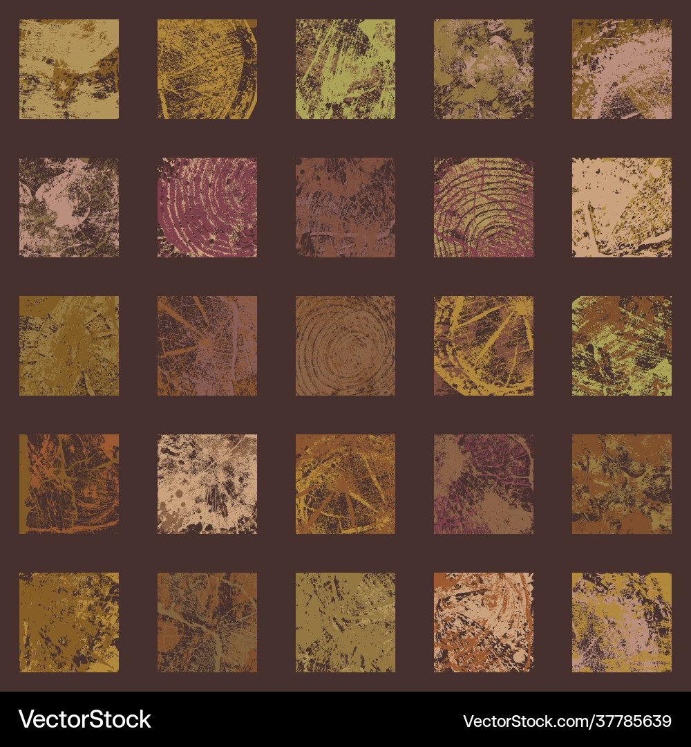 Abstract seamless pattern with various wood Vector Image