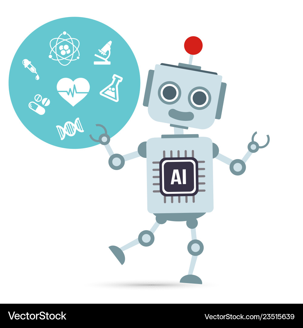 Ai artificial intelligence technology robot Vector Image