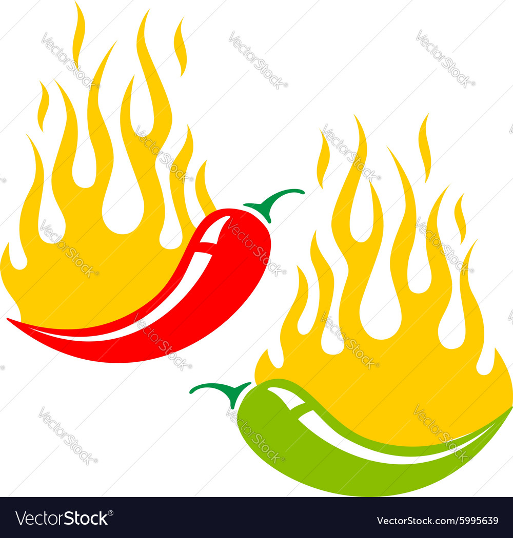 Chili Peppers in Flames