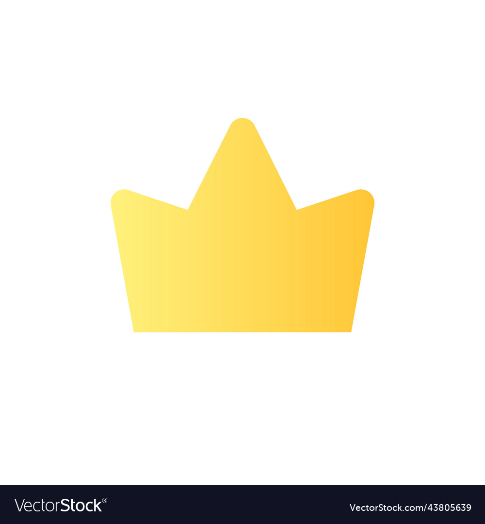 Crown flat gradient color ui icon vector image Crown flat gradient color ui icon