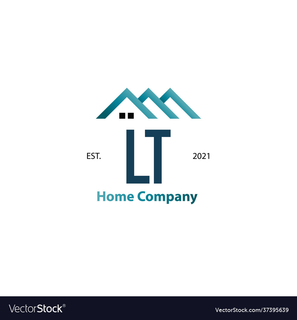 Erster Brief lt home kreative logo design vector image Erster Brief lt home kreative logo design