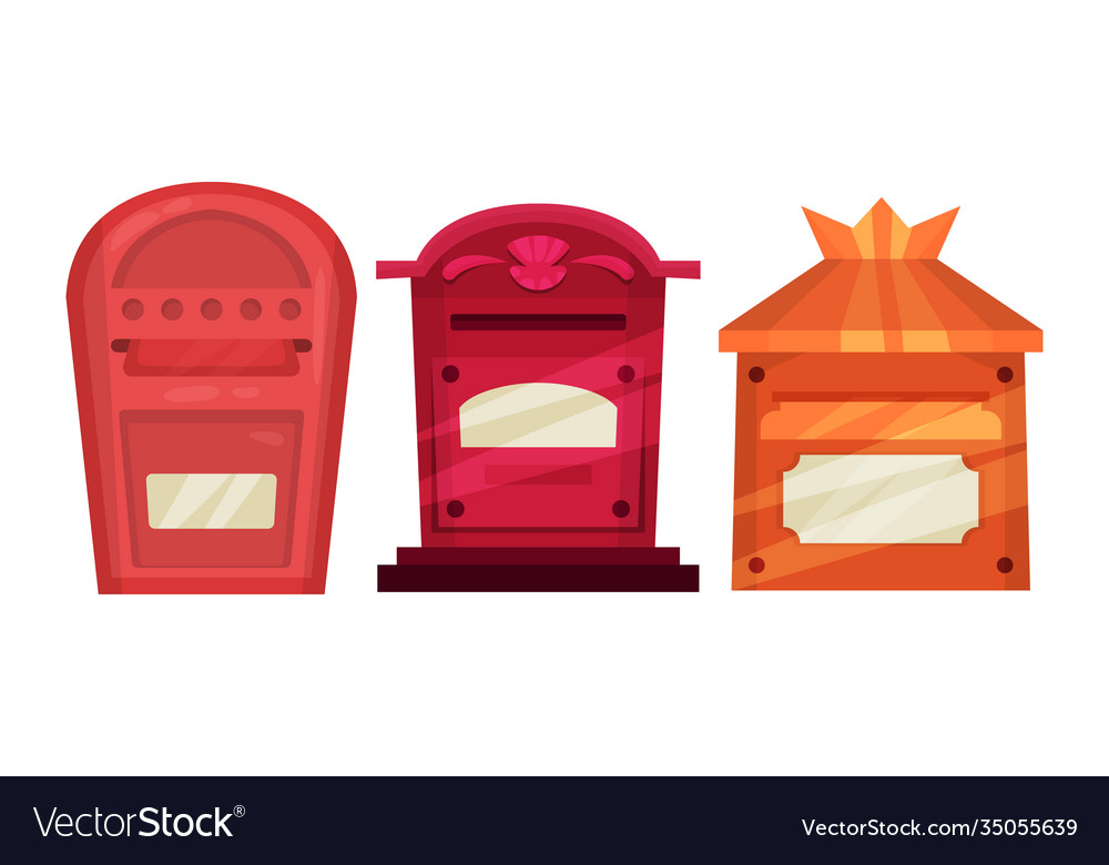 Mailbox or letter box for sending and receiving vector image Mailbox or letter box for sending and receiving