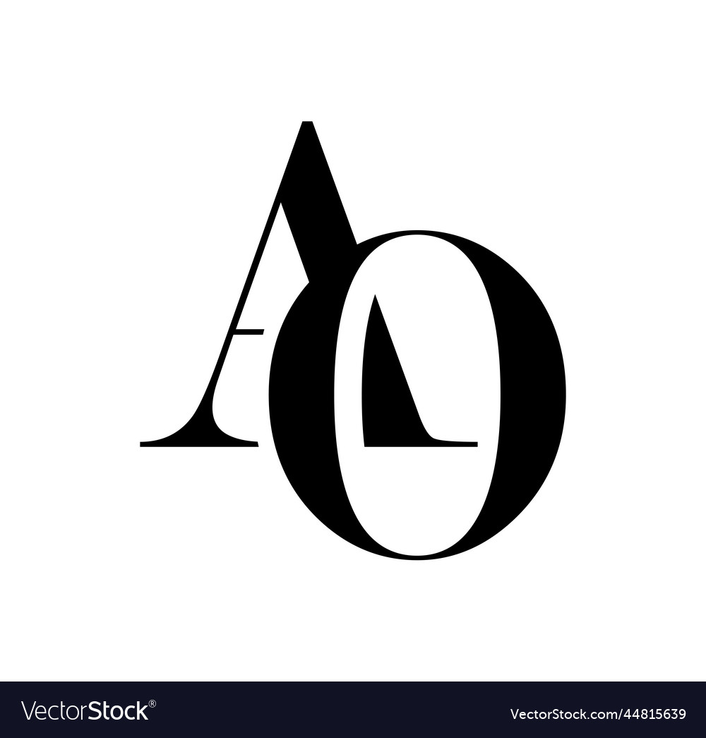 Monogramm Logo anfängliche Buchstaben ao