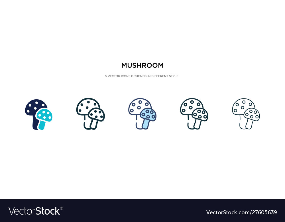 Mushroom Icon Set - Various Styles
