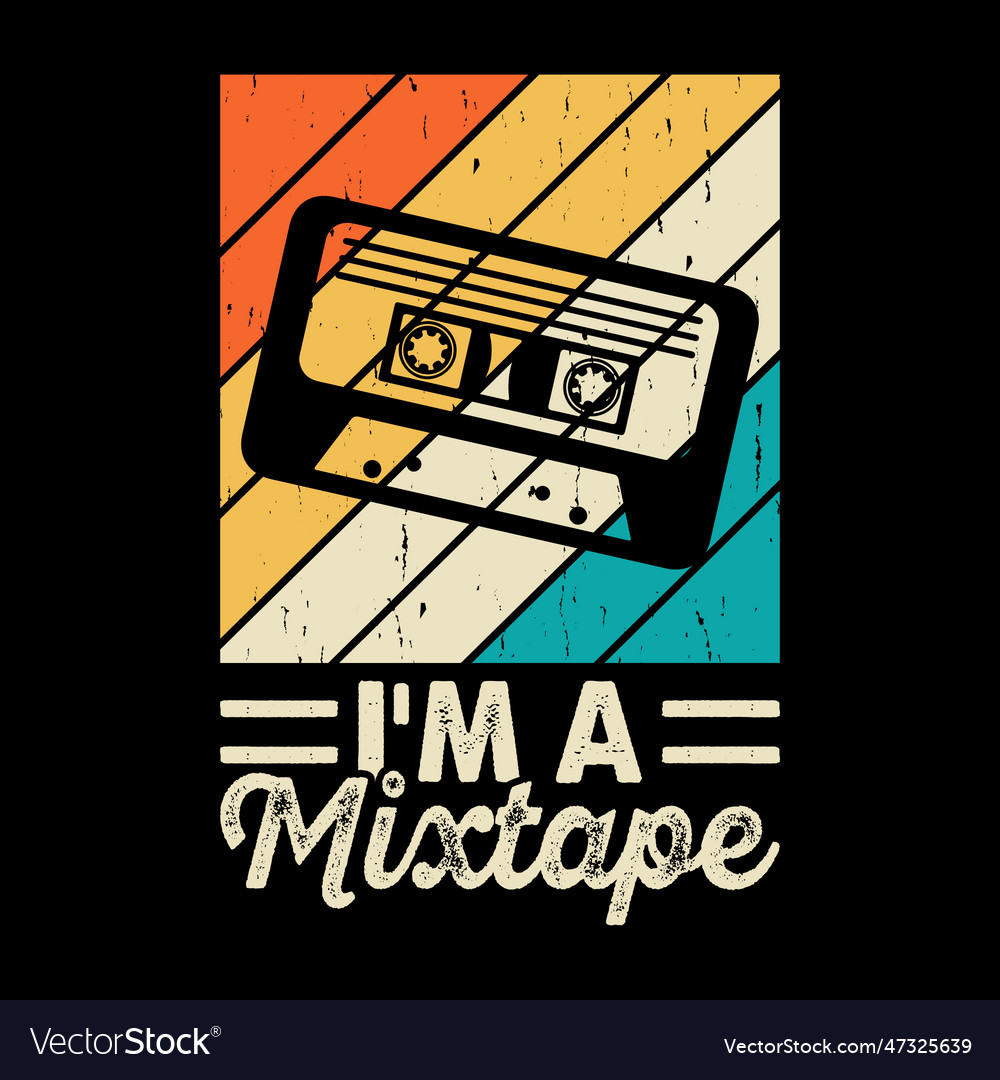 Alte Schule Hip Hop Kassette Mixtape T-Shirt Design