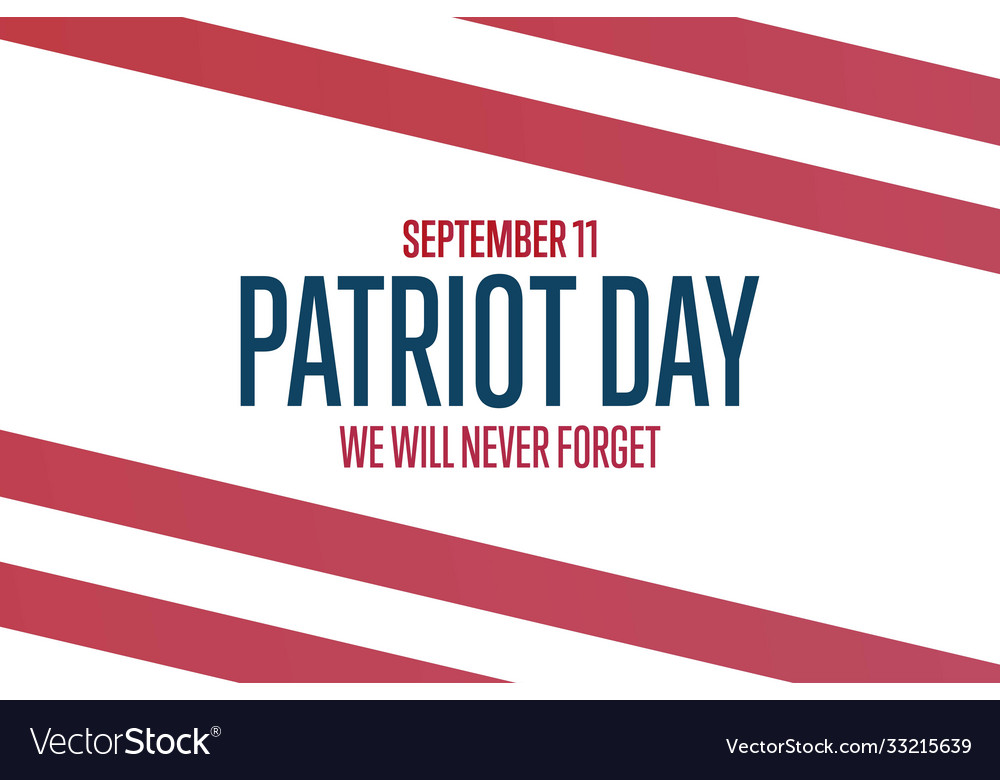 Patriot Day September 11 Template For Background Vector Image