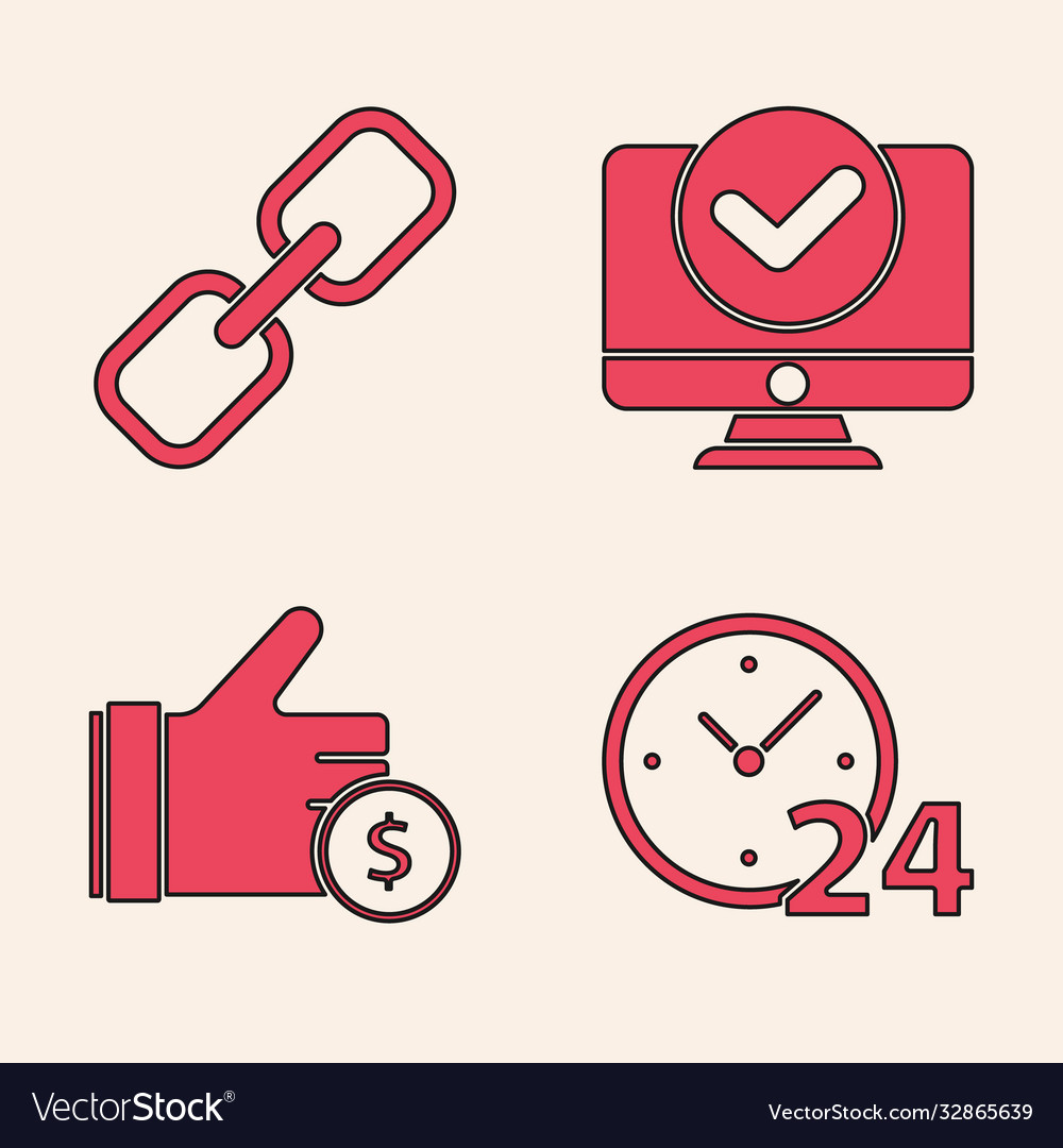 Set clock 24 hours chain link computer monitor