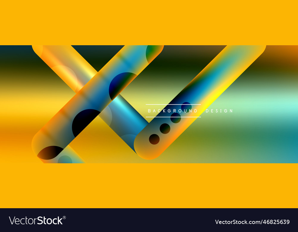 Techno round shapes lines abstract background vector image Techno round shapes lines abstract background