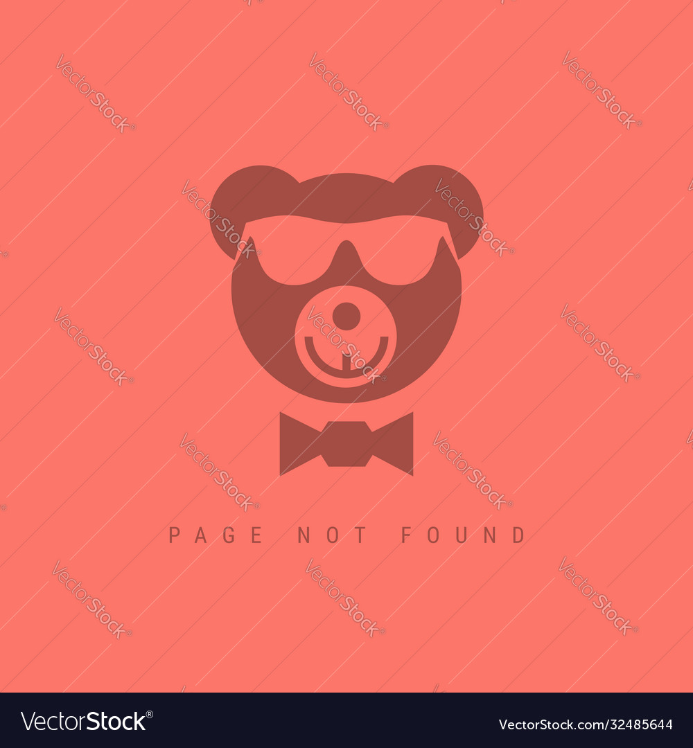 404 page not found design template error vector image 404 page not found design template error
