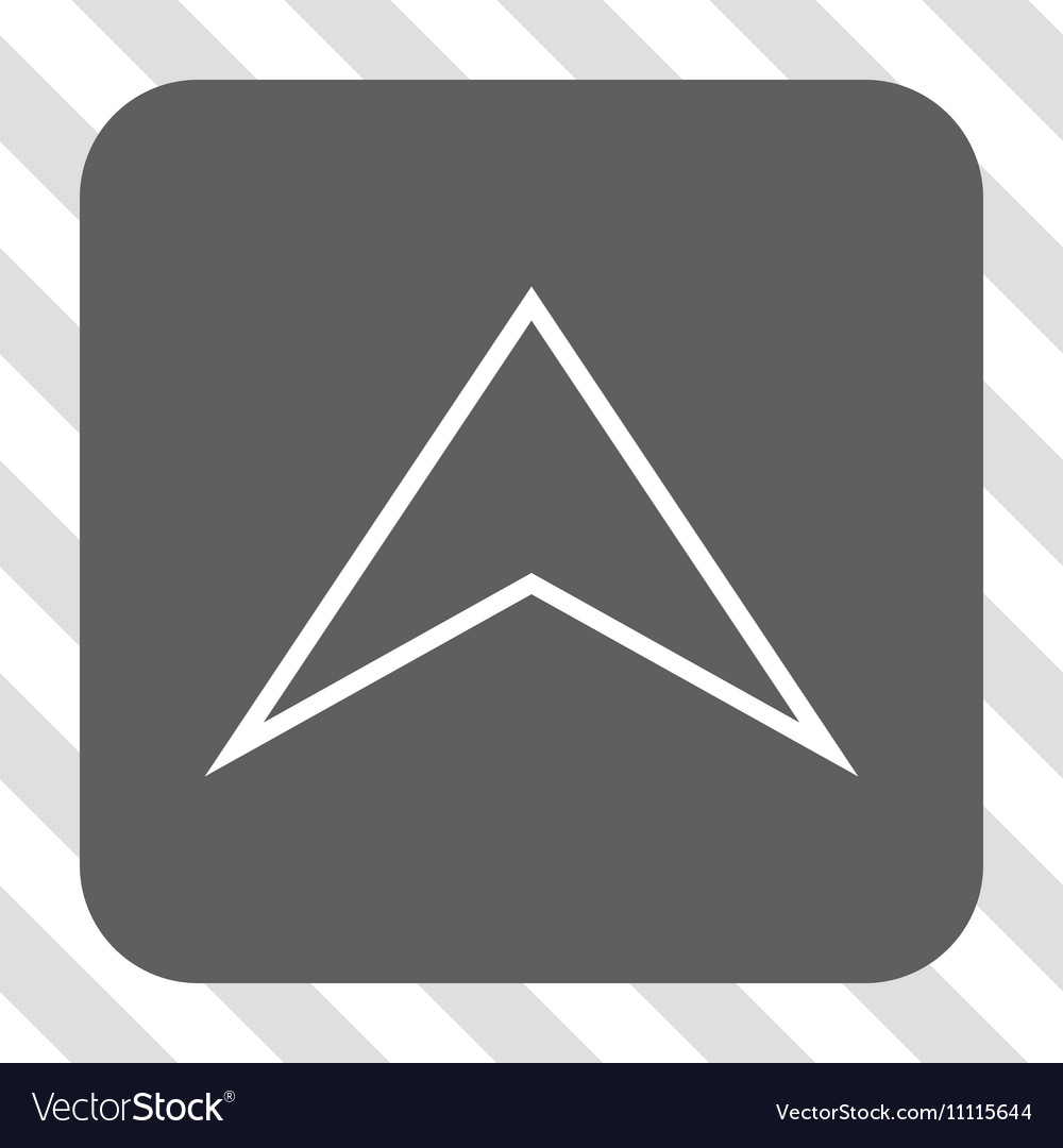 Arrowhead up rounded square button