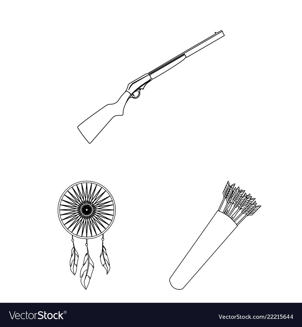 Attributes of the wild west outline icons in set