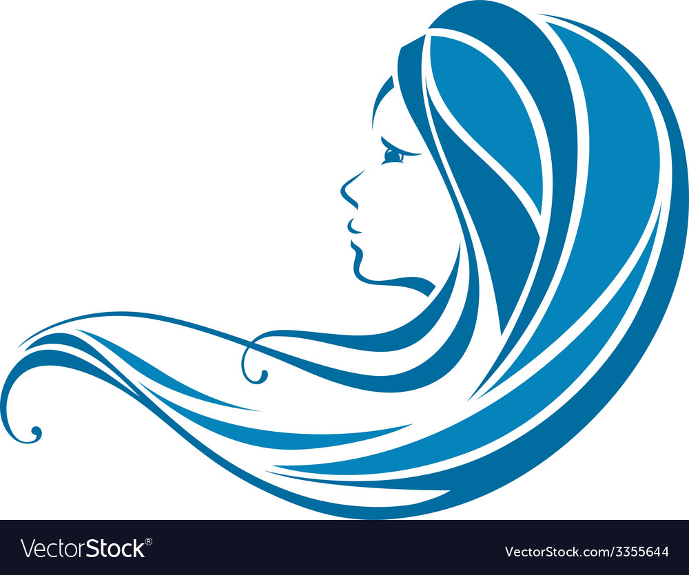 Beautiful Girl With Long Hair Royalty Free Vector Image