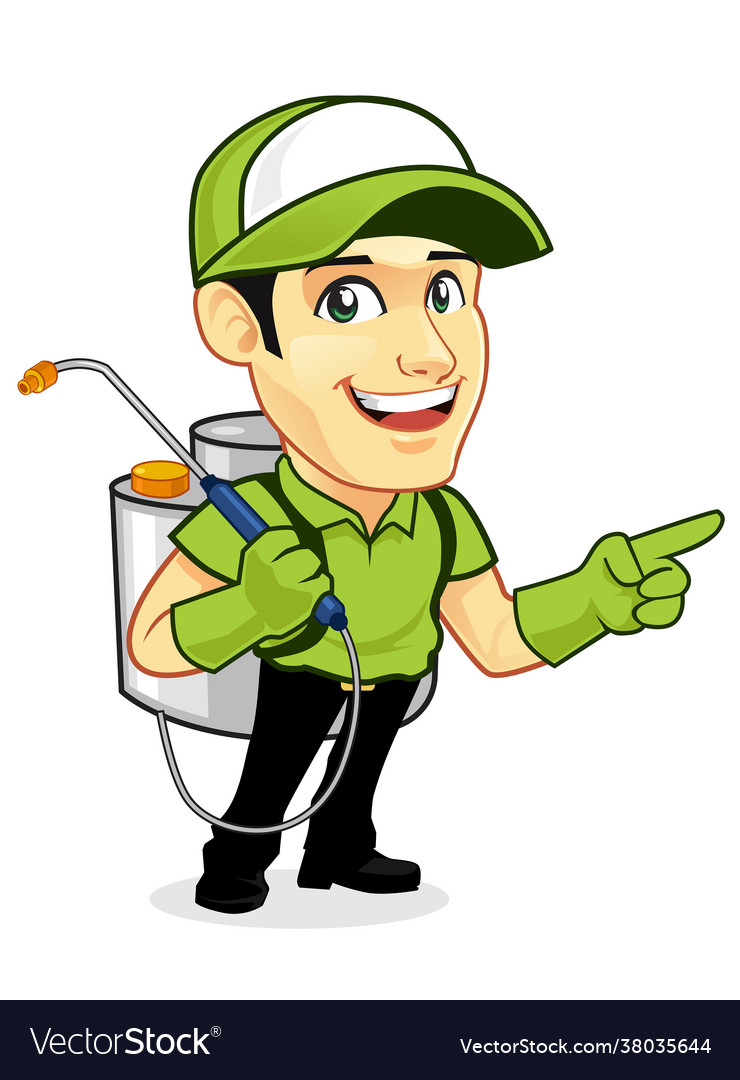 Cartoon Pest Control Mascot