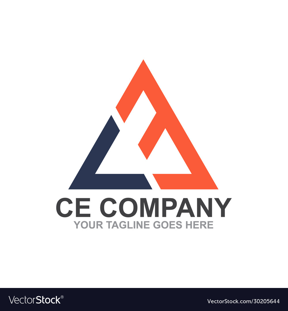 Ce letter initial icon logo design template