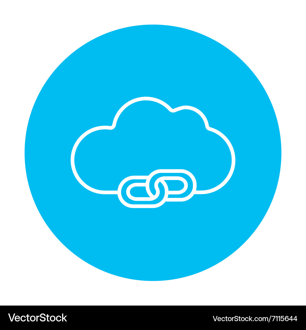 Cloud computing line icon Royalty Free Vector Image