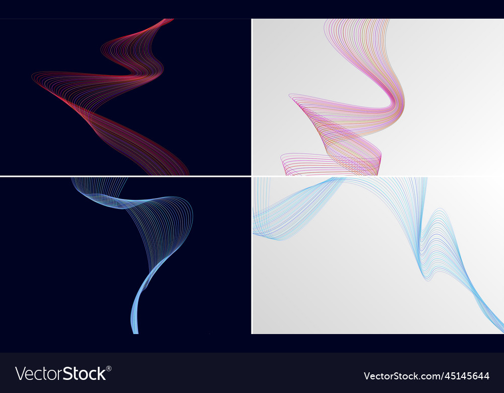 Collection of geometric minimal lines pattern set vector image Collection of geometric minimal lines pattern set