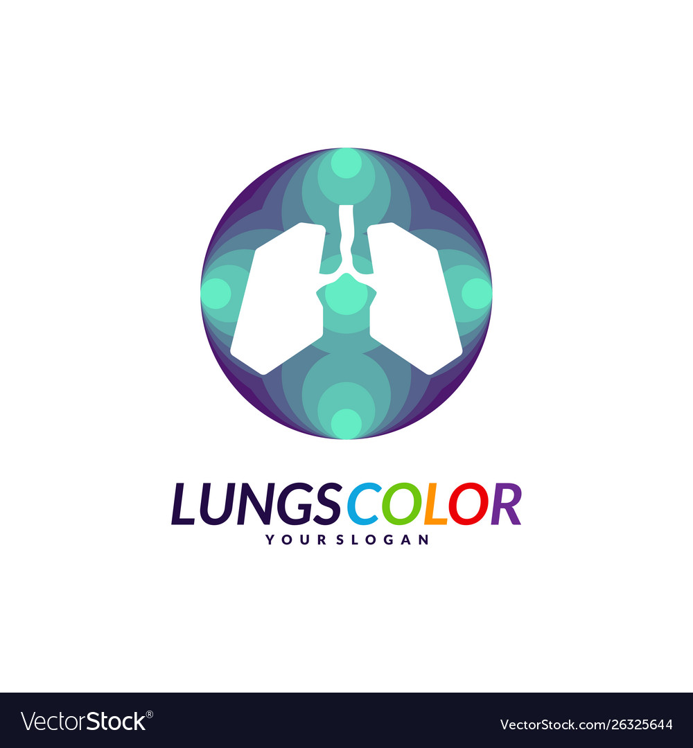 Colorful lungs logo concept