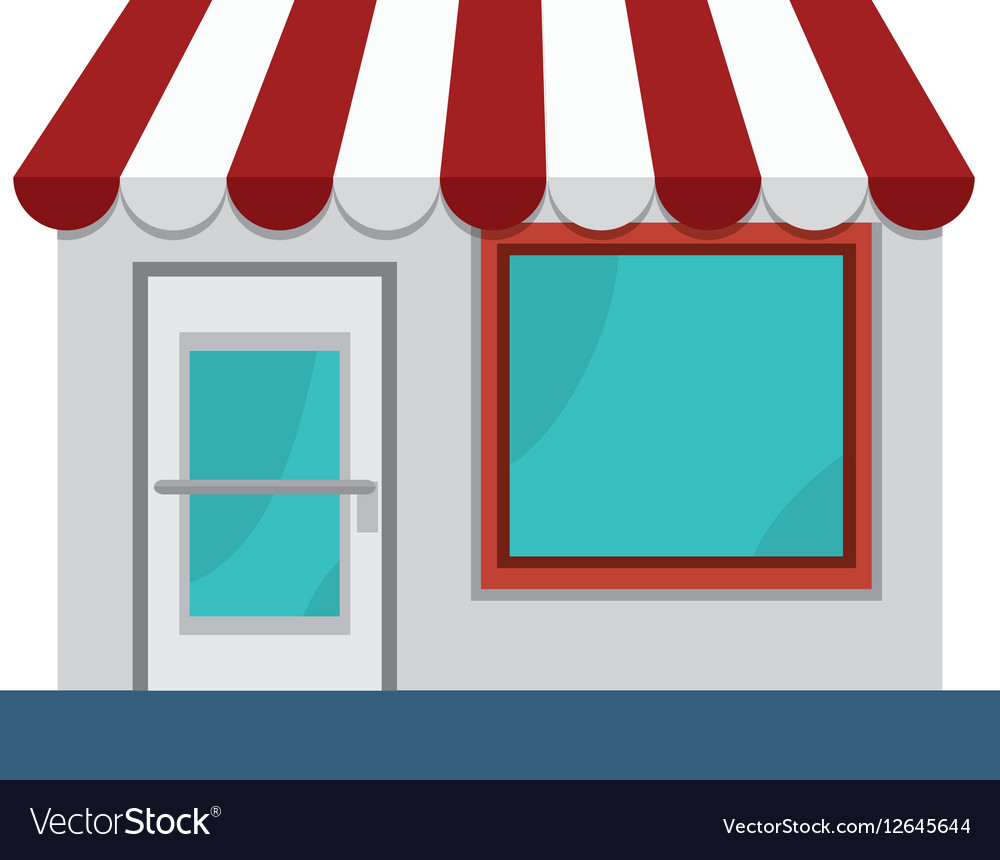 Exterior store building icon Royalty Free Vector Image