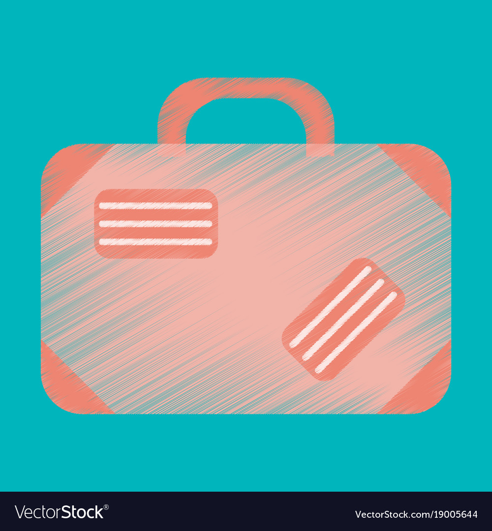 Flat icon in shading style suitcase