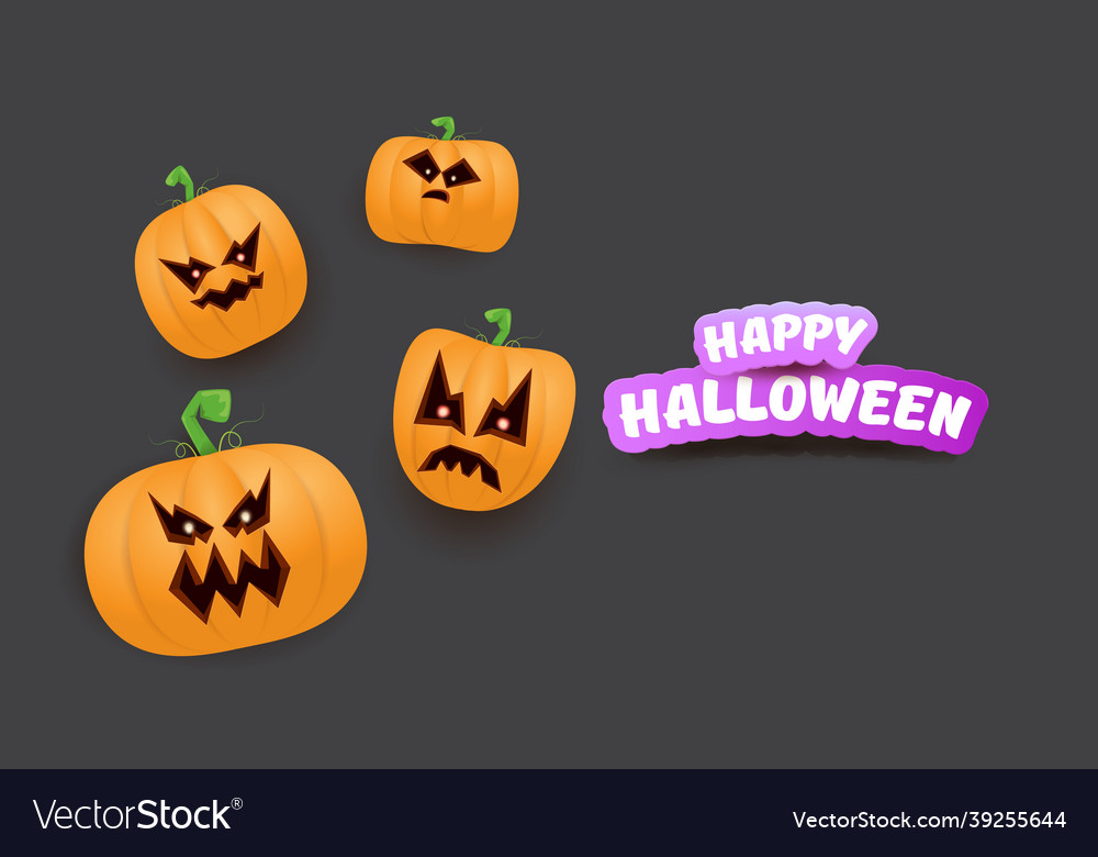 Halloween horizontal web banner or poster Vector Image