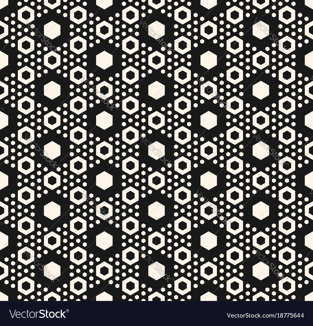 Simple geometric seamless pattern with hexagons