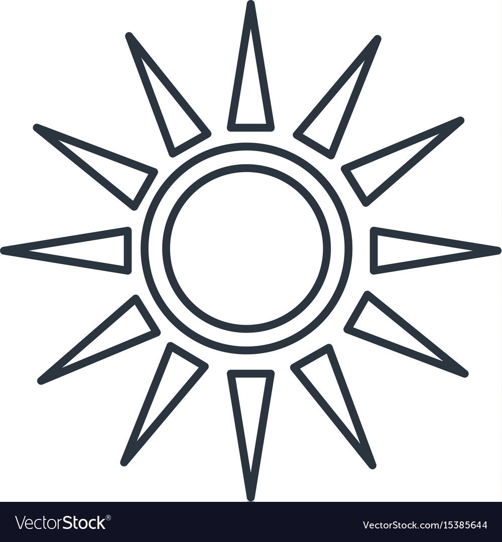 sun silhouette isolated icon royalty free vector image