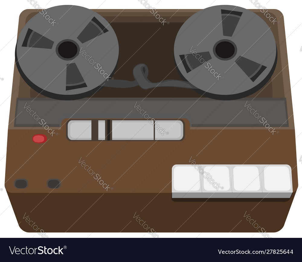 Vintage Tape Recorder Cartoon
