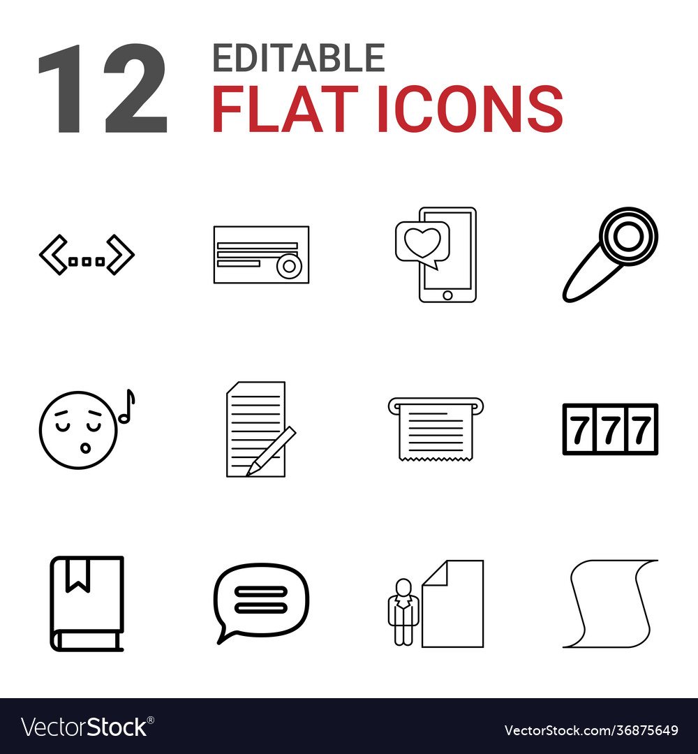 12 text icons