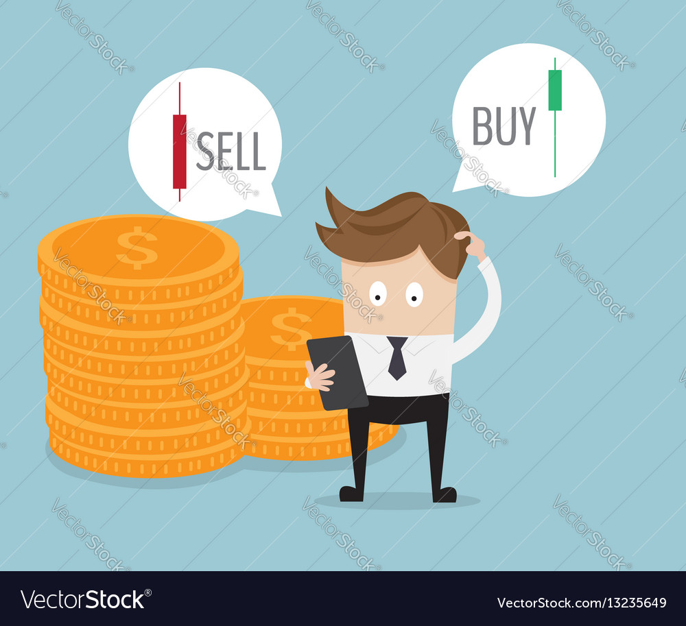 Businessman Confused For Select Sell Or Buy Forex - 