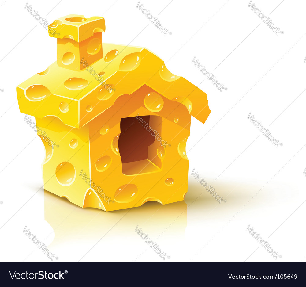 Cheese house Royalty Free Vector Image - VectorStock