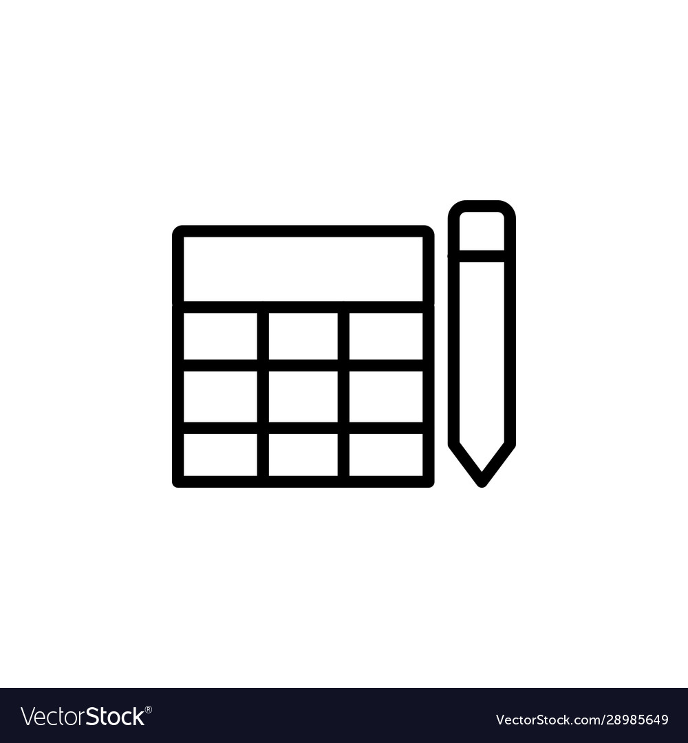Custom table icon design line style perfect vector image Custom table icon design line style perfect